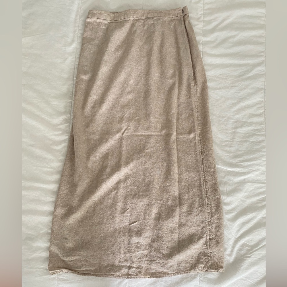 Old Navy Tan Linen-Blend Skirt